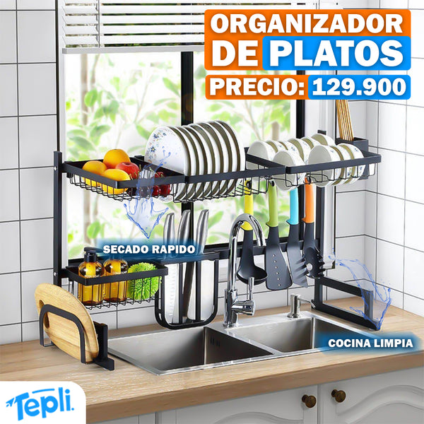 Organizador y escurridor de platos