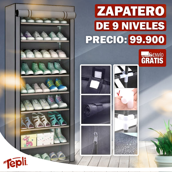 CLOSET ZAPATERO DE 9 NIVELES